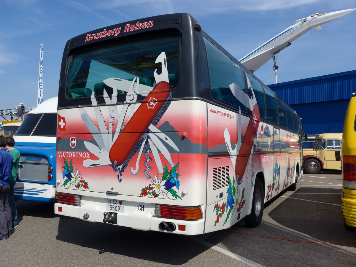 (149'815) - Aus der Schweiz: Schelbert, Einsiedeln - SZ 5509 - Mercedes (ex Scheidegger, Basel Nr. 30) am 25. April 2014 in Sinsheim, Museum