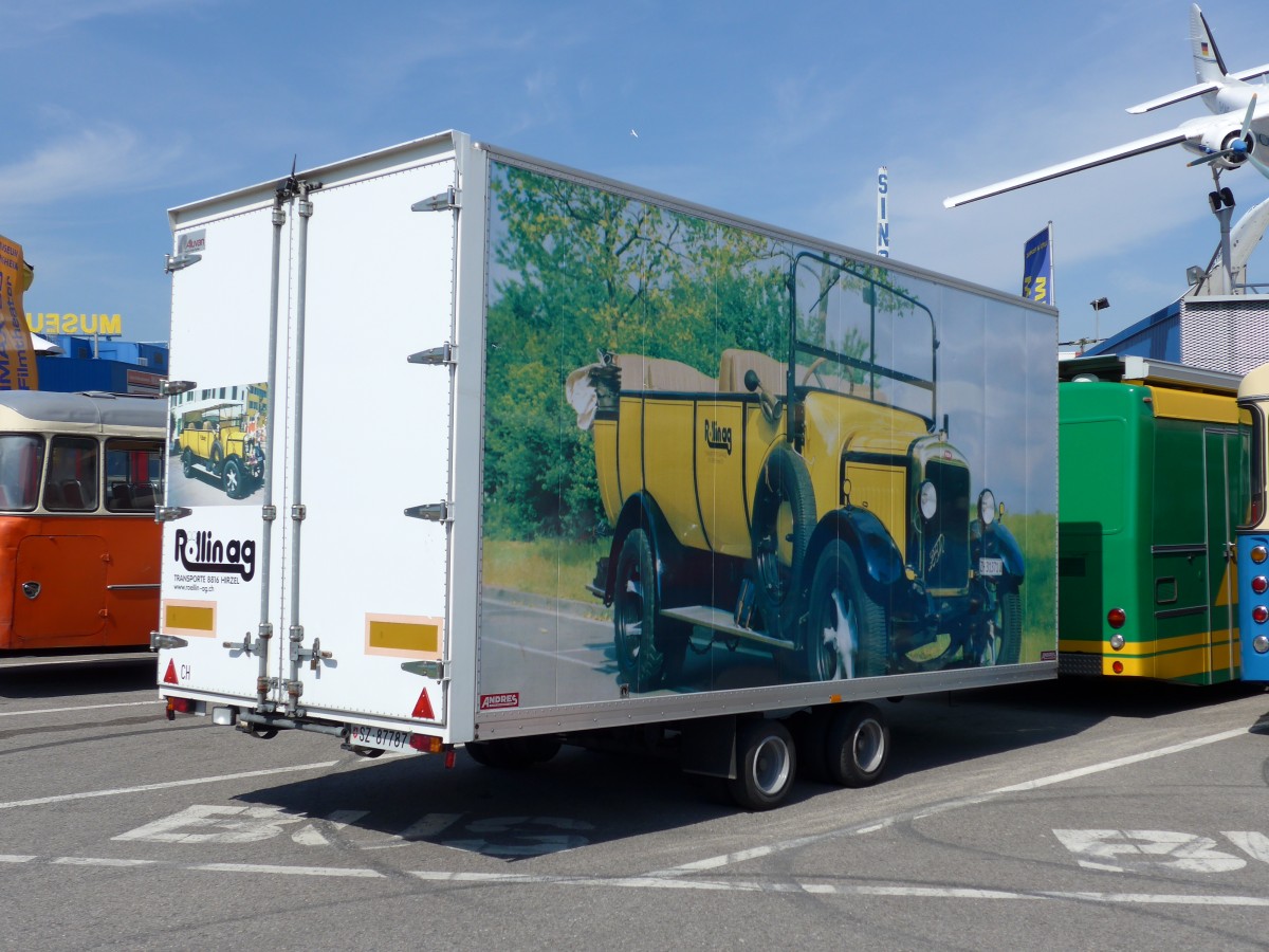 (149'853) - Aus der Schweiz: Rllin, Hirzel - SZ 87'787 - Andres Gepckanhnger am 25. April 2014 in Sinsheim, Museum