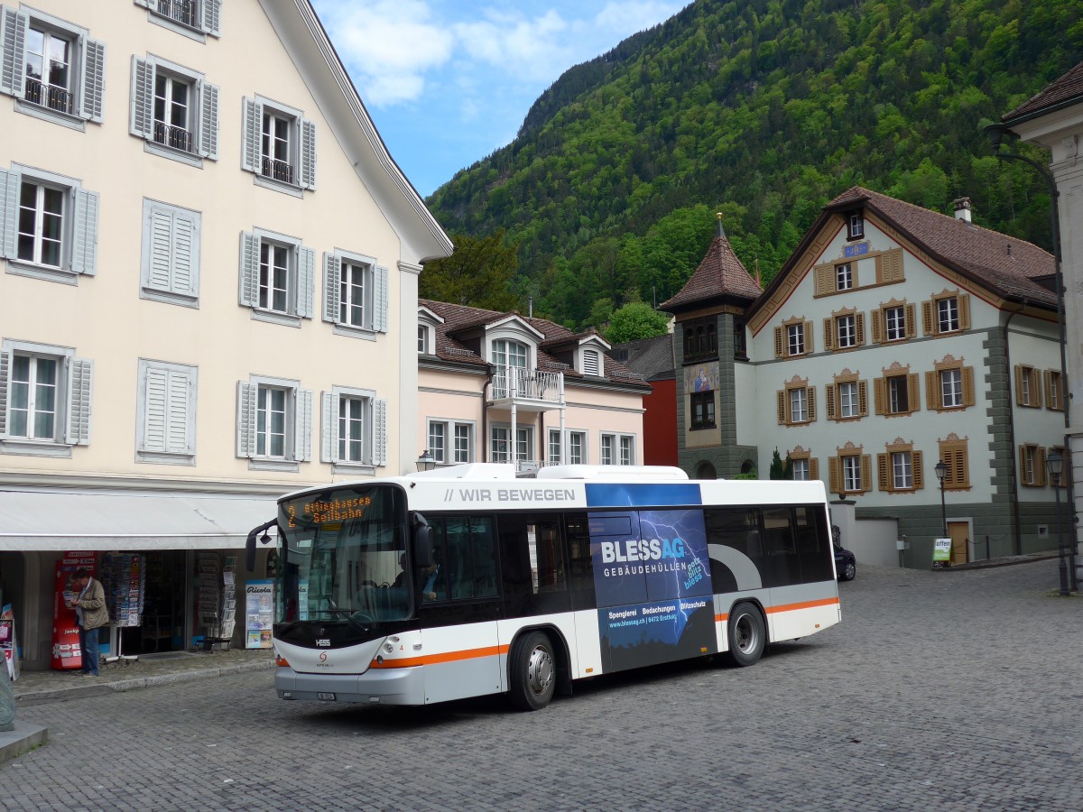 (150'543) - AAGU Altdorf - Nr. 4/UR 9234 - Scania/Hess am 10. Mai 2014 in Altdorf, Telldenkmal