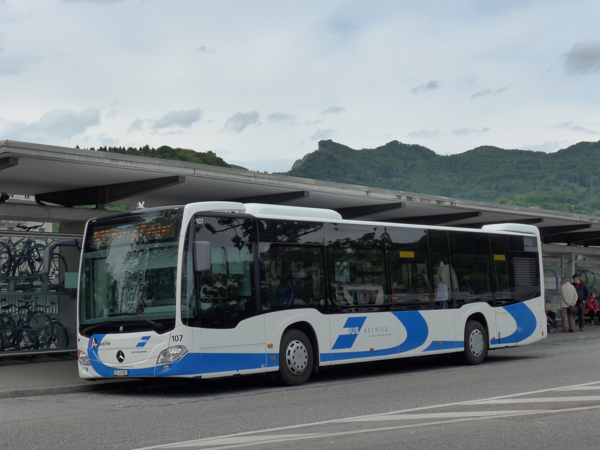 (150'638) - BOGG Wangen b.O. - Nr. 107/SO 21'987 - Mercedes am 10. Mai 2014 beim Bahnhof Olten