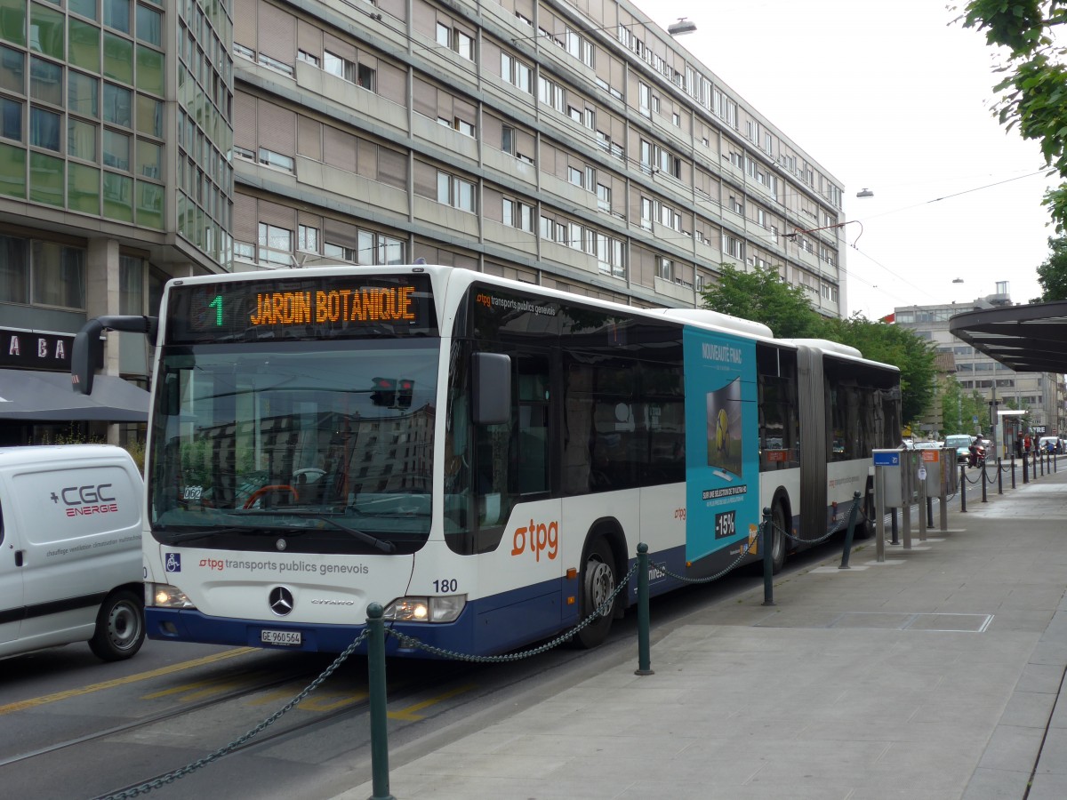 (150'846) - TPG Genve - Nr. 180/GE 960'564 - Mercedes am 26. Mai 2014 in Genve, Place des Vingt-Deux-Cantons