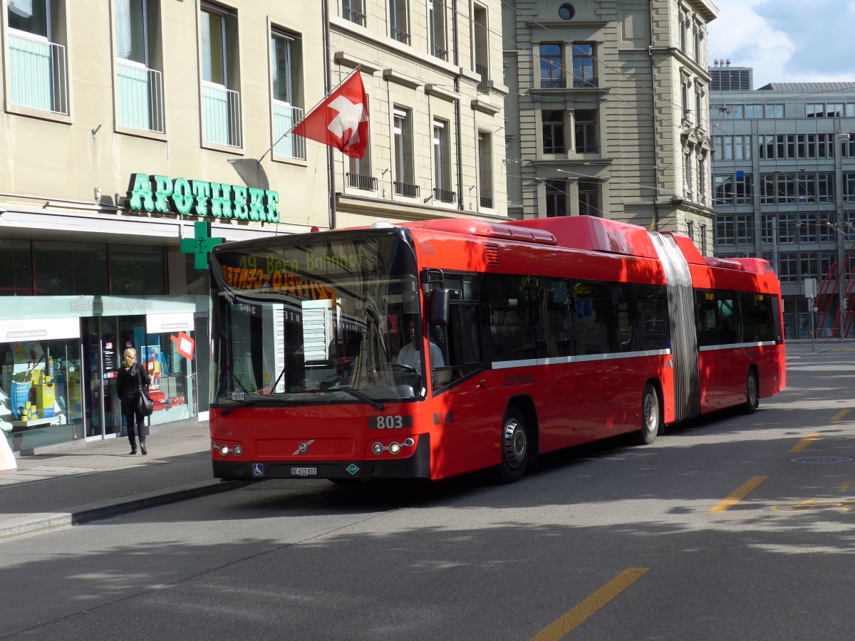 (150'981) - Bernmobil, Bern - Nr. 803/BE 612'803 - Volvo am 28. Mai 2014 in Bern, Hirschengraben