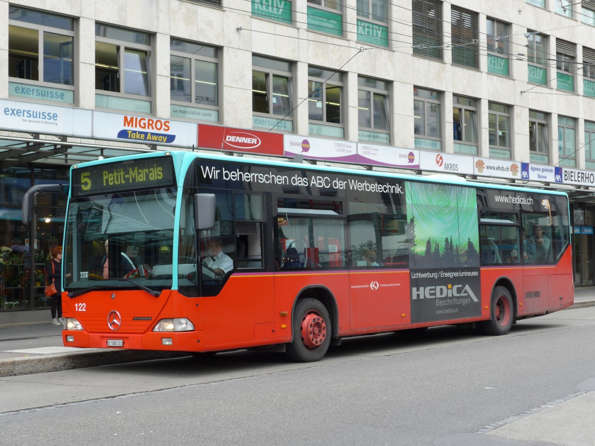 (151'090) - VB Biel - Nr. 122/BE 560'122 - Mercedes am 29. Mai 2014 in Biel, Guisanplatz