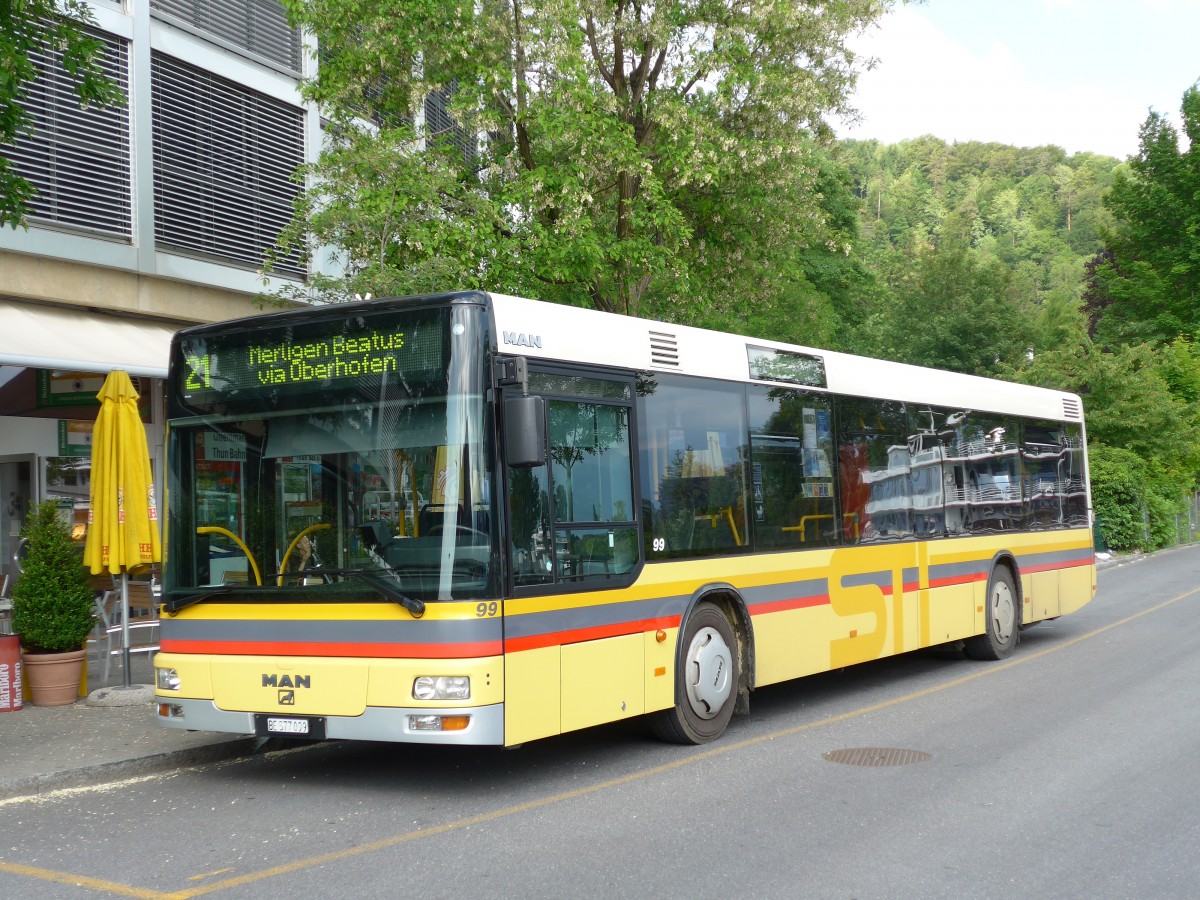 (151'112) - STI Thun - Nr. 99/BE 577'099 - MAN am 31. Mai 2014 bei der Schifflndte Thun