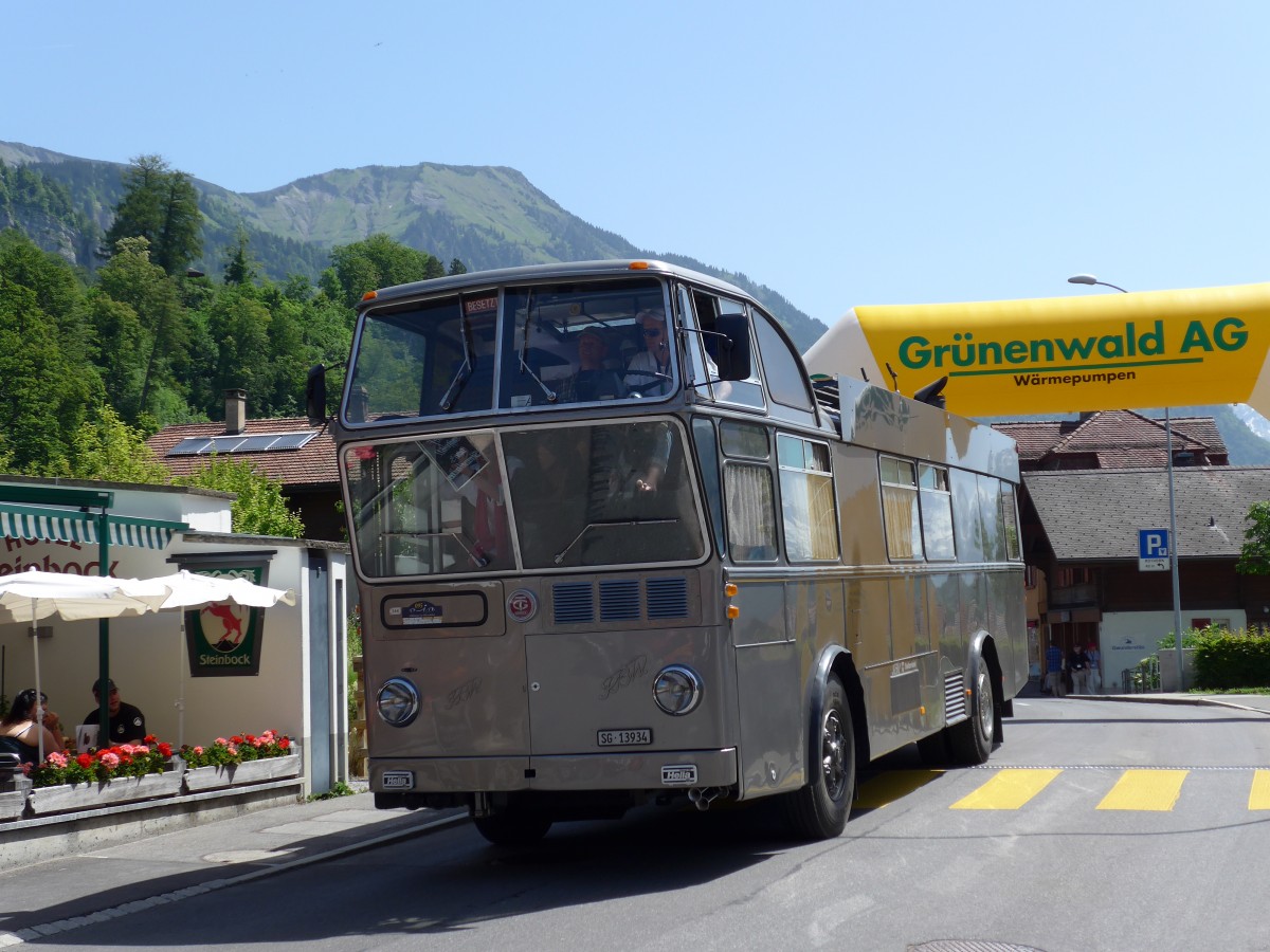 (151'301) - Schneider, Schmerikon - SG 13'934 - FBW/Tscher Hochlenker (ex Basler, Hofstetten; ex VBZ Zrich Nr. 244) am 8. Juni 2014 in Brienz, OiO