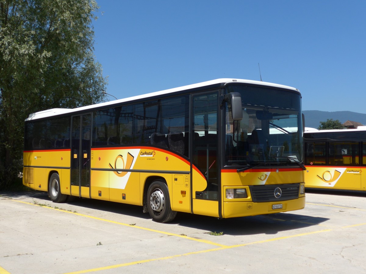 (151'748) - CarPostal Ouest - VD 548'726 - Mercedes am 21. Juni 2014 in Yverdon, Garage