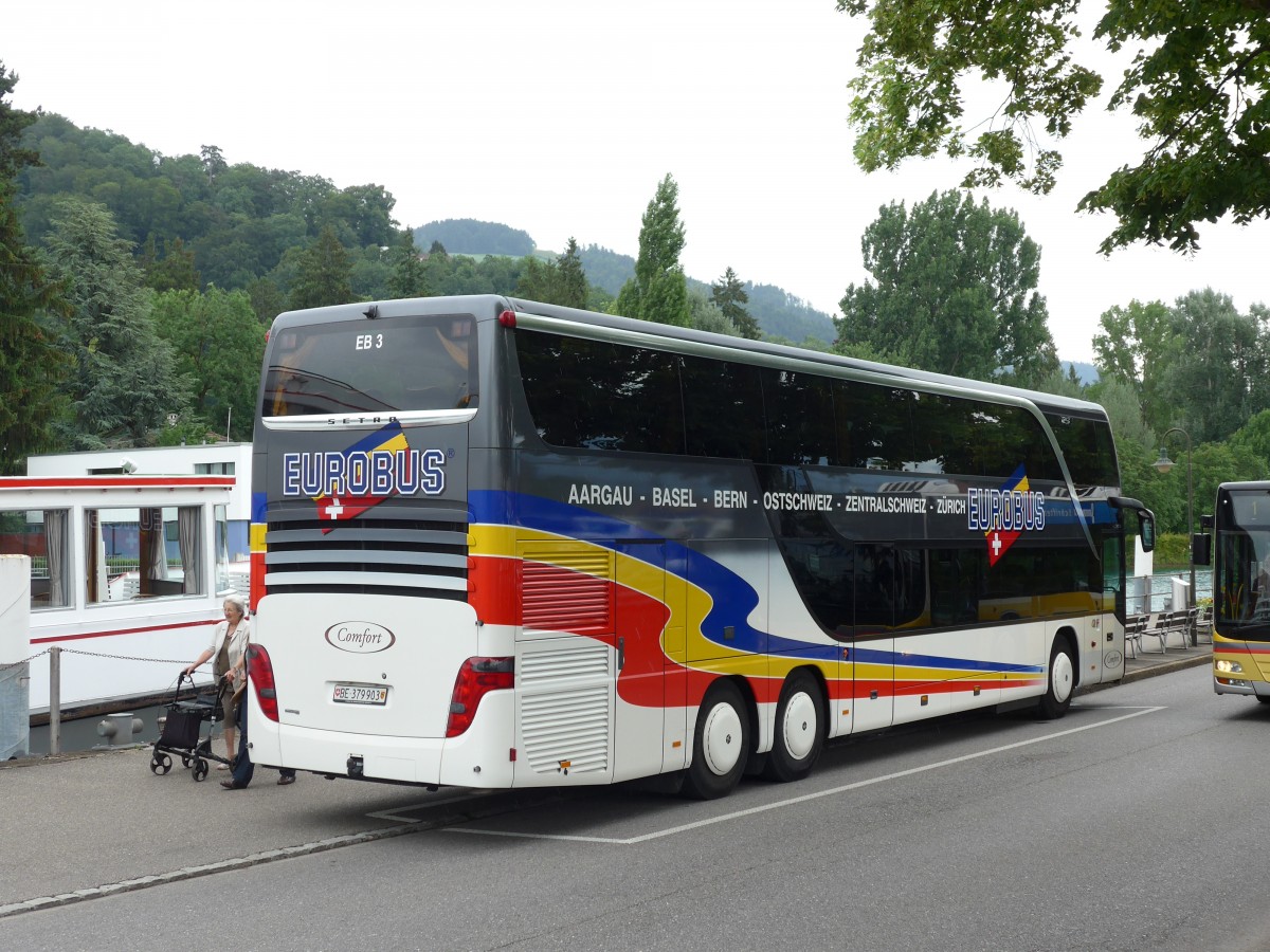 (152'042) - Eurobus, Bern - Nr. 3/BE 379'903 - Setra am 5. Juli 2014 bei der Schifflndte Thun