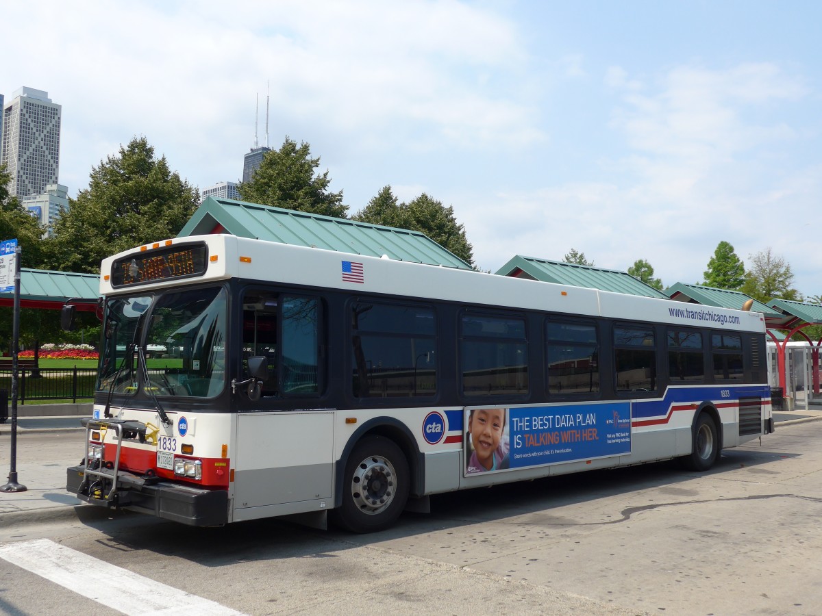 (153'211) - CTA Chicago - Nr. 1833/M 172'481 - New Flyer am 18. Juli 2014 in Chicago, Navy Pier