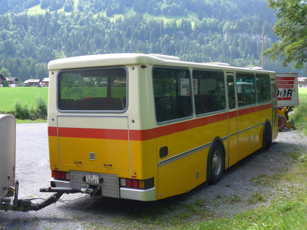 (153'490) - Ziegler, Pratteln - BL 76'481 - Saurer/R&J (ex Schnider, Schpfheim) am 27. Juli 2014 in Lenk, Kuspo