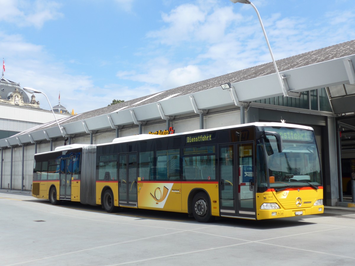 (153'528) - PostAuto Bern - Nr. 638/BE 611'734 - Mercedes am 2. August 2014 in Bern, Postautostation