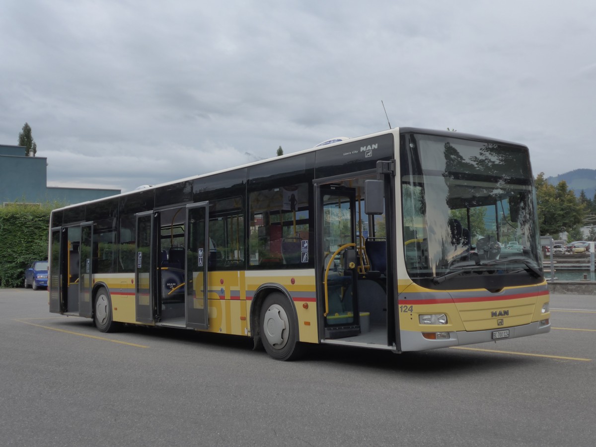 (153'737) - STI Thun - Nr. 112/BE 700'112 - MAN am 12. August 2014 bei der Schifflndte Thun