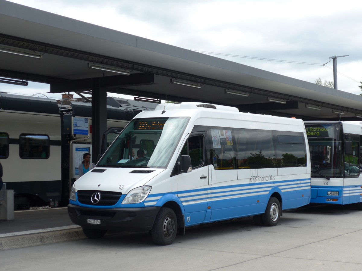 (153'753) - RTB Altsttten - Nr. 13/SG 311'036 - Mercedes am 16. August 2014 beim Bahnhof Altsttten