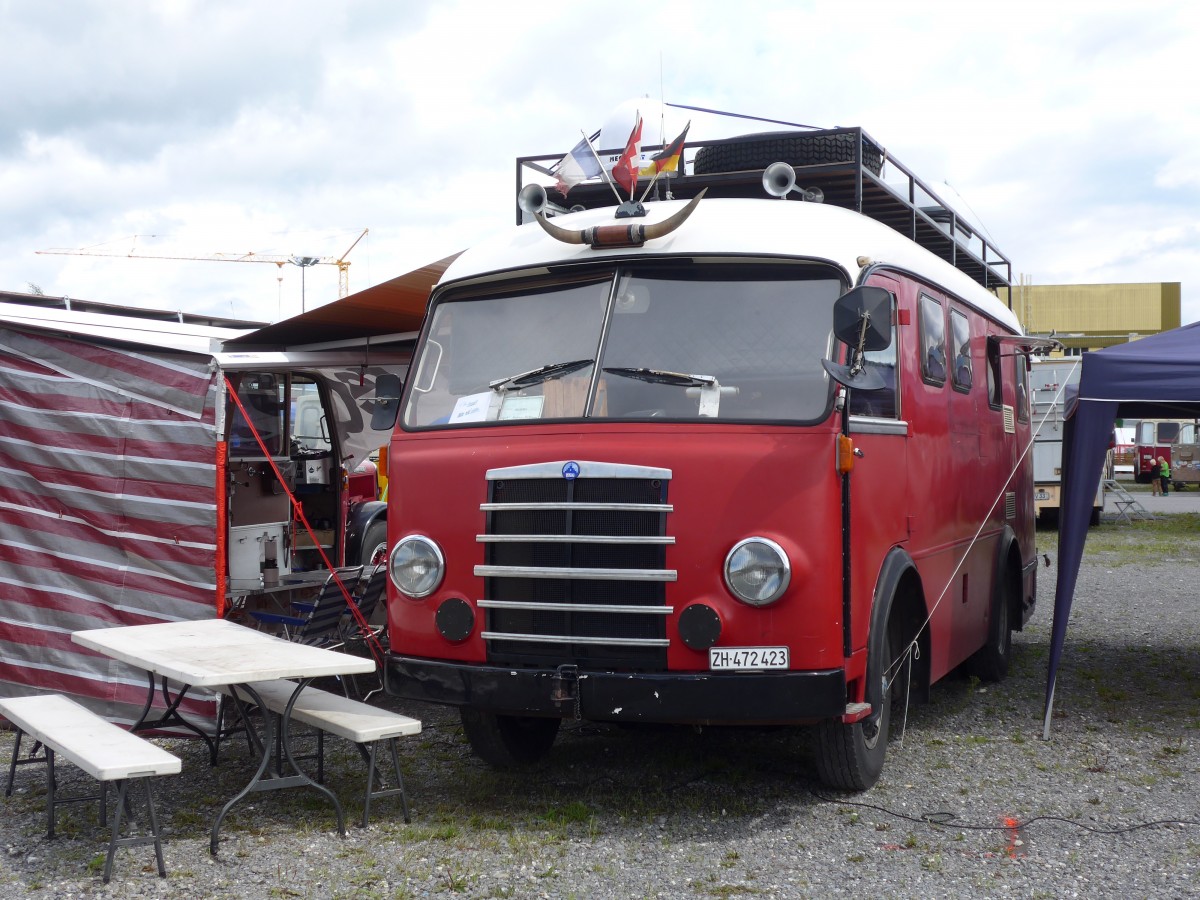 (153'829) - Frach, Erlenbach - ZH 472'423 - Saurer-OM am 16. August 2014 in Altsttten, Allmendplatz