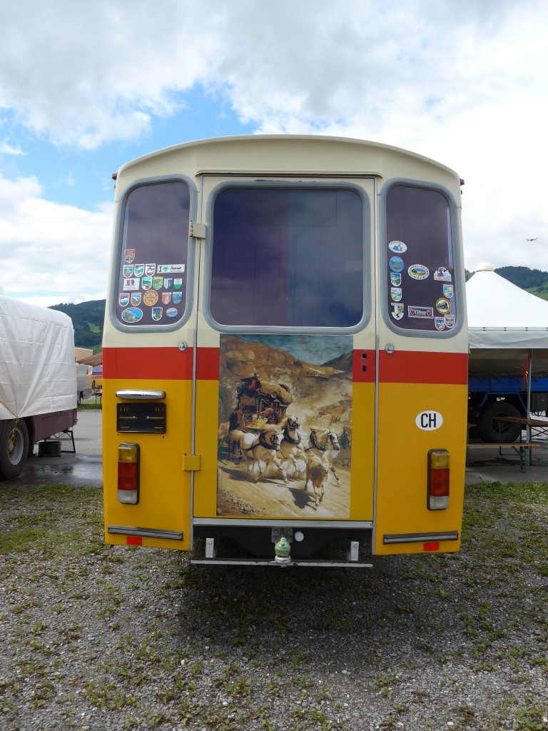 (153'878) - Fssler, Winterthur - Saurer/Tscher (ex Steiger, Schlatt; ex P 24'647) am 16. August 2014 in Altsttten, Allmendplatz