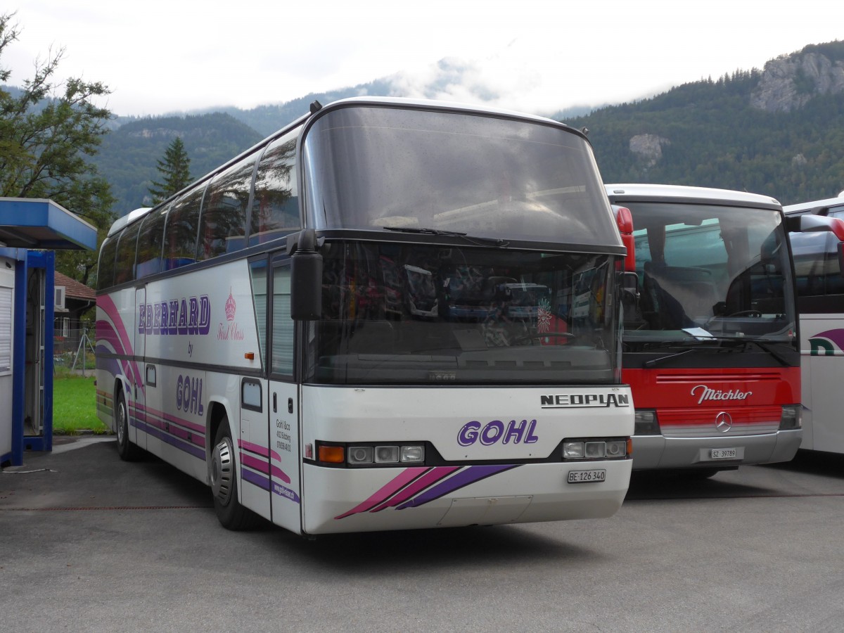 (154'703) - Gohl, Btzberg - BE 126'340 - Neoplan am 30. August 2014 in Meiringen, Balm