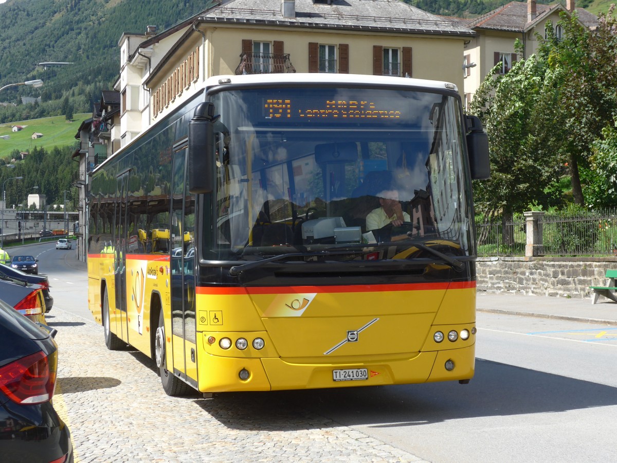 (154'787) - Barenco, Faido - TI 241'030 - Volvo am 1. September 2014 beim Bahnhof Airolo