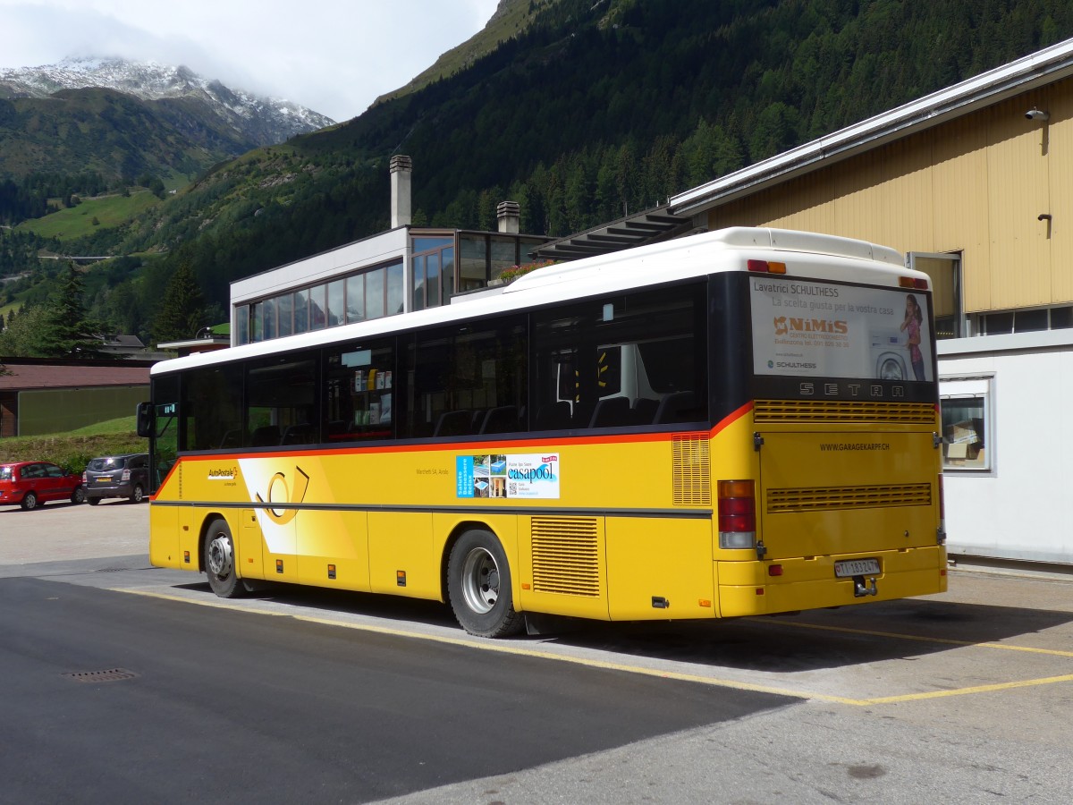 (154'793) - Marchetti, Airolo - TI 183'247 - Setra (ex Nr. 6) am 1. September 2014 in Airolo, Garage