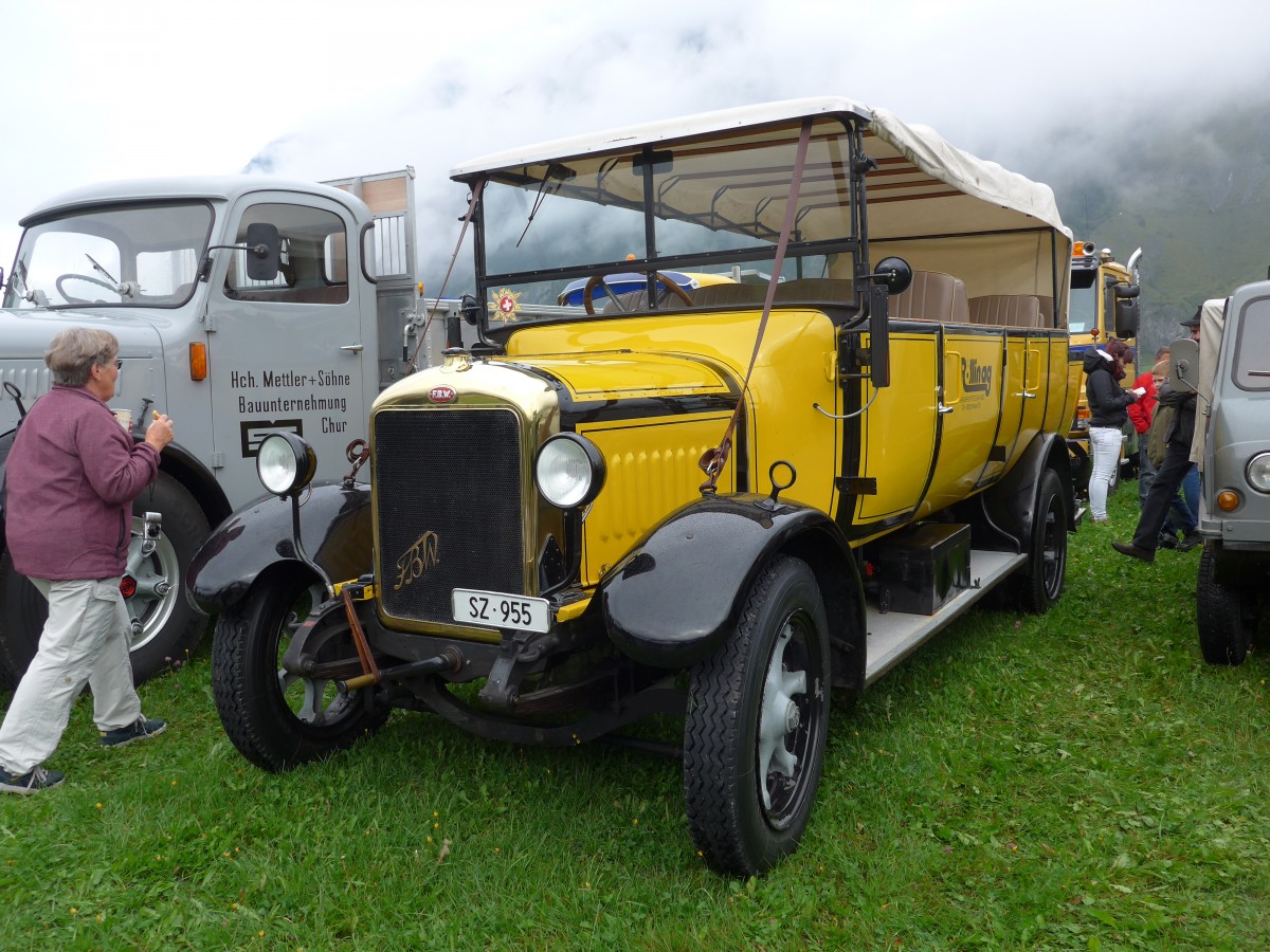 (154'946) - Rllin, Hirzel - SZ 955 - FBW/Seitz-Hess (ex RhV Altsttten Nr. 31; ex P 2881/1529) am 13. September 2014 in Chur, Waffenplatz