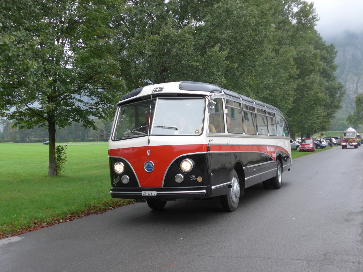 (154'993) - Fischer, Chur - GR 132 U - Saurer/FHS (ex Zumwald, Fribourg; ex Schwitter, Kandersteg; ex Winterhalder, Zrich) am 13. September 2014 in Chur, Waffenplatz