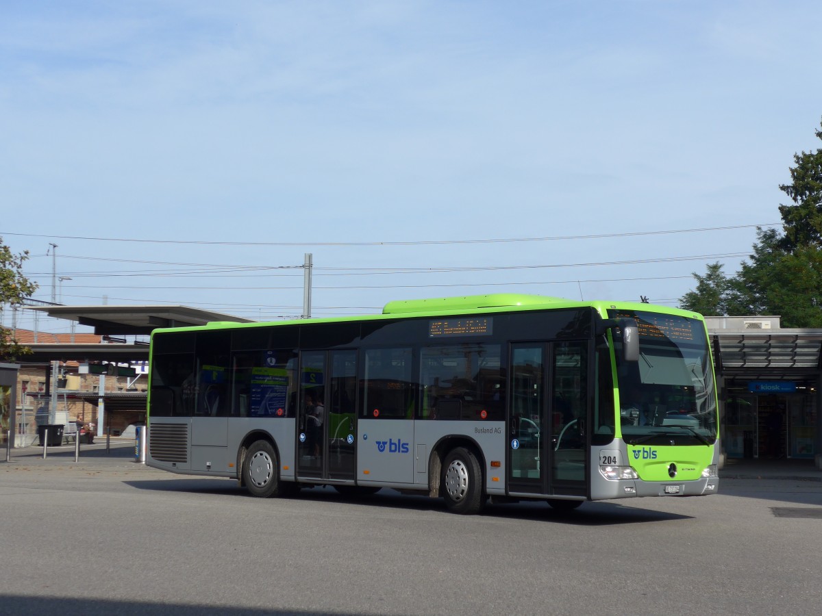 (155'469) - Busland, Burgdorf - Nr. 204/BE 737'204 - Mercedes am 5. Oktober 2014 beim Bahnhof Burgdorf