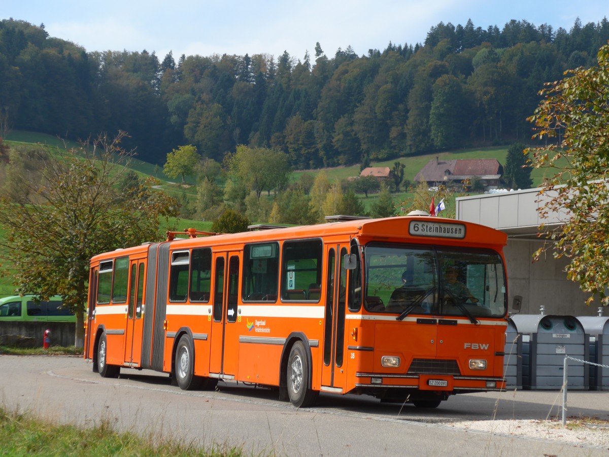 (155'527) - ZVB Zug (RWB) - Nr. 35/SZ 200'091 - FBW/Hess am 5. Oktober 2014 in Burgdorf, Ziegelgut