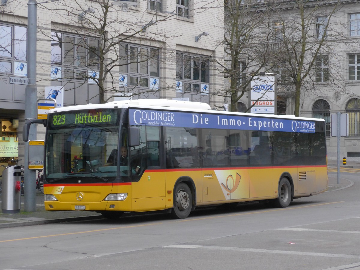 (155'930) - PostAuto Ostschweiz - TG 158'211 - Mercedes (ex Nr. 20) am 22. Oktober 2014 beim Bahnhof Frauenfeld