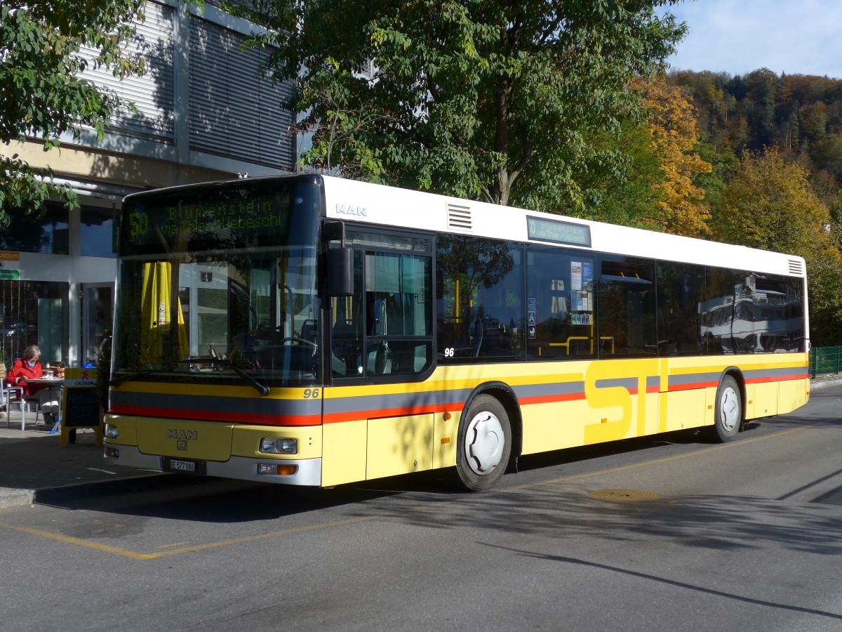 (156'410) - STI Thun - Nr. 96/BE 577'096 - MAN am 1. November 2014 bei der Schifflndte Thun