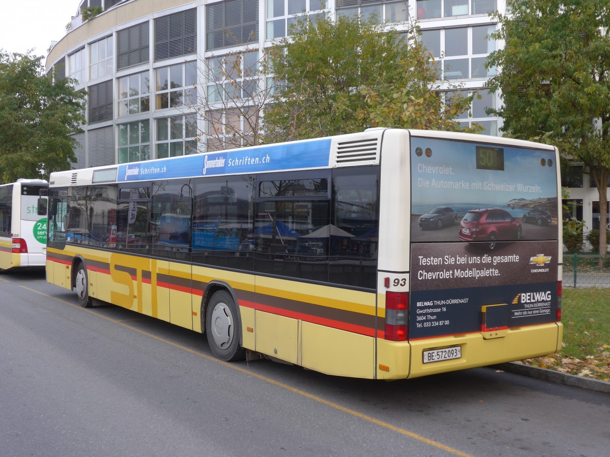 (156'522) - STI Thun - Nr. 93/BE 572'093 - MAN am 14. November 2014 bei der Schifflndte Thun