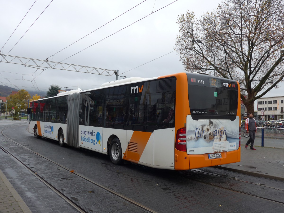 (156'533) - RNV Heidelberg - Nr. 8183/HD-R 1283 - Mercedes am 16. November 2014 beim Hauptbahnhof Heidelberg