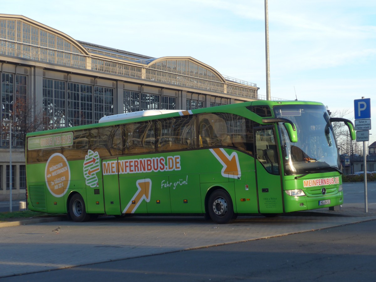 (156'544) - Ohly&Weber, Neu-Anspach - HG-OW 51 - Mercedes am 17. November 2014 beim Hauptbahnhof Leipzig