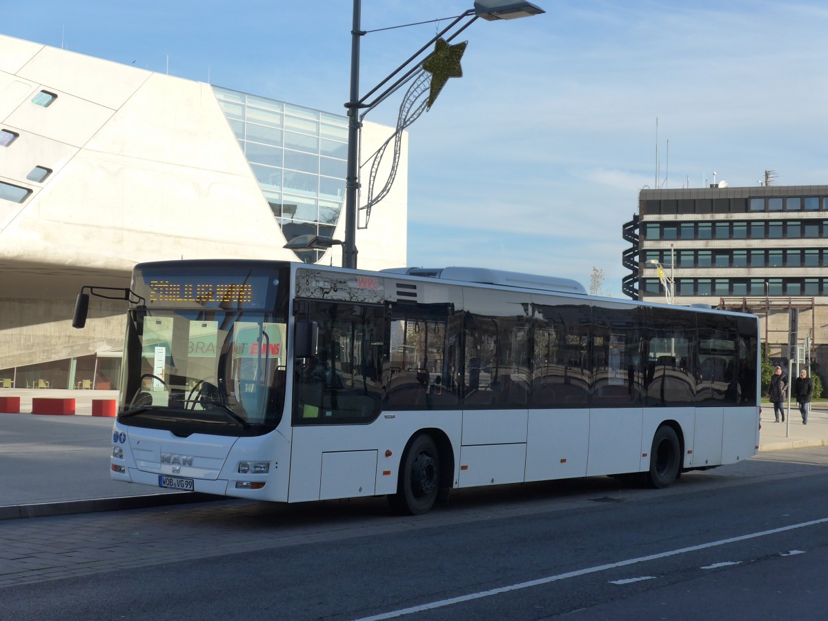 (156'572) - WVG Wolfsburg - Nr. 499/WOB-VG 99 - MAN am 17. November 2014 beim Hauptbahnhof Wolfsburg