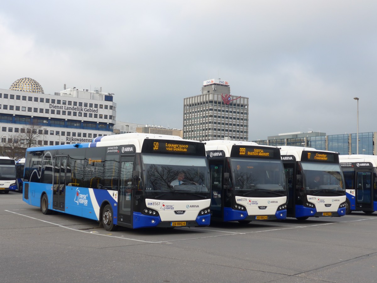 (156'765) - ARRIVA - Nr. 8567/26-BBG-6 - VDL am 19. November 2014 beim Bahnhof Leeuwarden