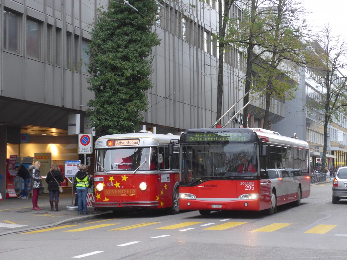 (157'652) - SW Winterthur - Nr. 295/ZH 730'295 - Solaris am 6. Dezember 2014 in Winterthur, Bankstrasse