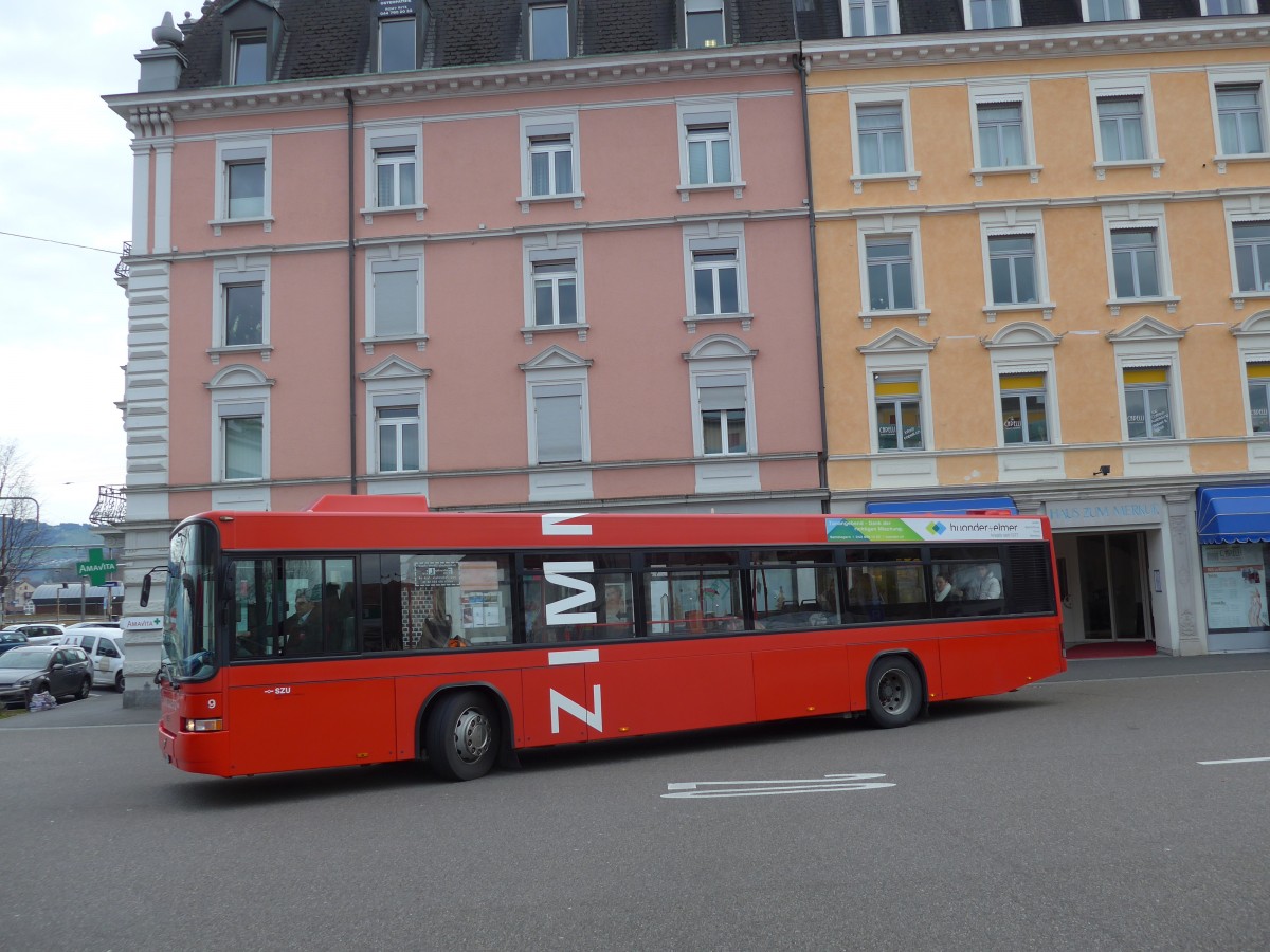 (157'790) - AHW Horgen - Nr. 9/ZH 687'451 - Volvo/Hess am 14. Dezember 2014 beim Bahnhof Wdenswil