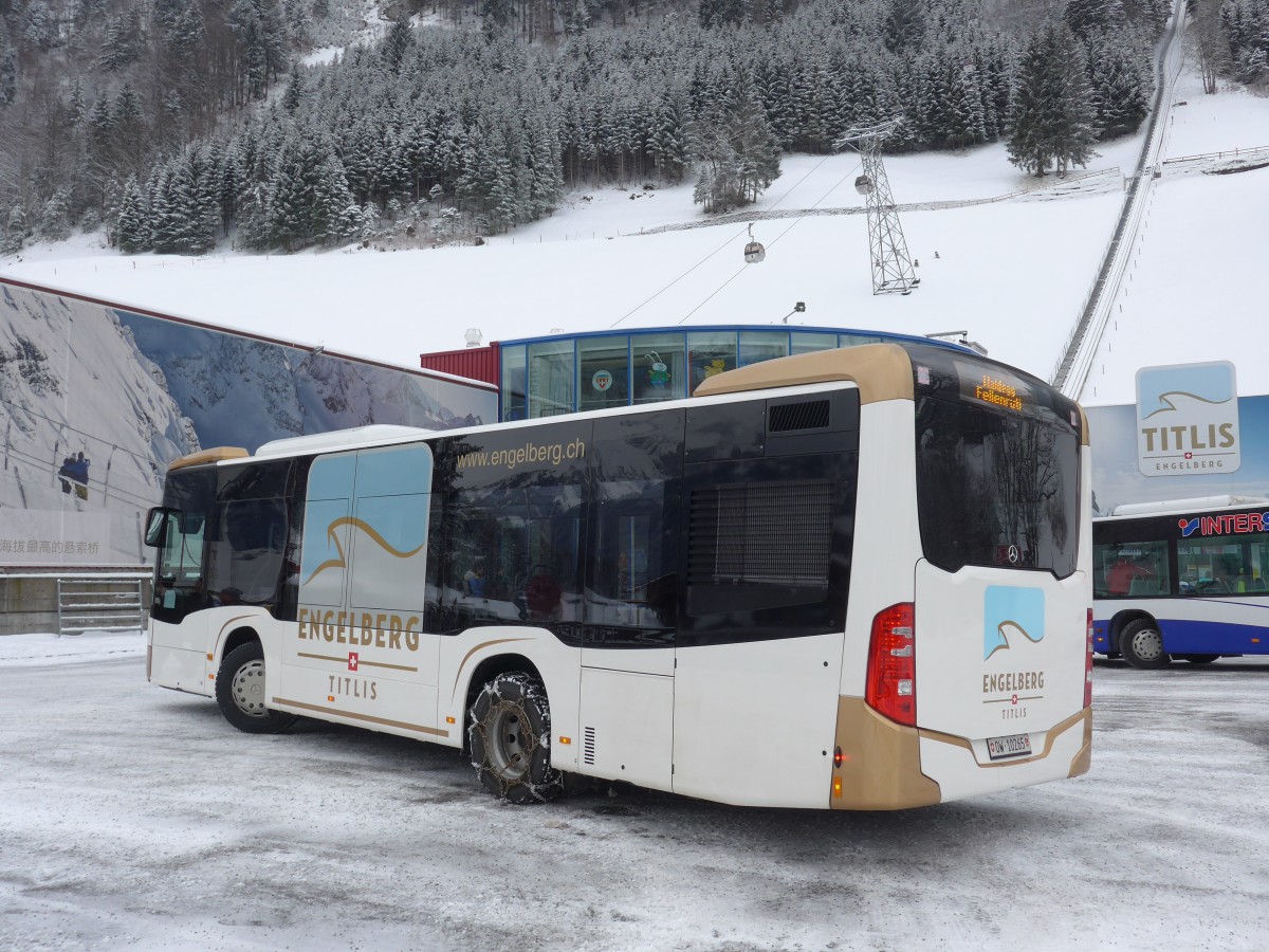 (157'922) - EAB Engelberg - Nr. 4/OW 10'265 - Mercedes am 26. Dezember 2014 in Engelberg, Tilisbahnen