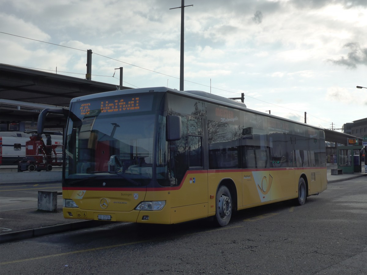 (157'960) - Wyss, Boningen - Nr. 60/SO 21'724 - Mercedes am 26. Dezember 2014 beim Bahnhof Olten