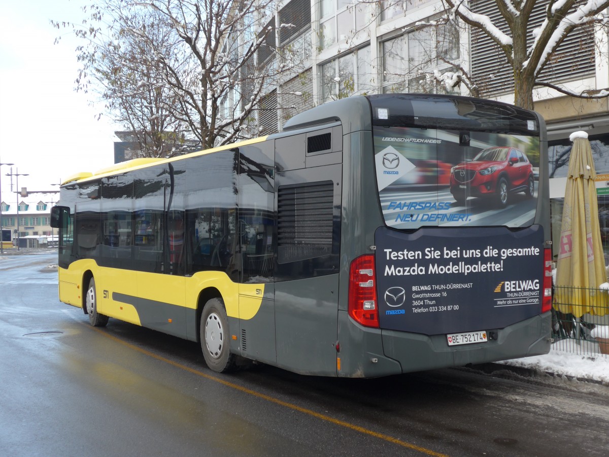 (158'045) - STI Thun - Nr. 174/BE 752'174 - Mercedes am 1. Januar 2015 bei der Schifflndte Thun