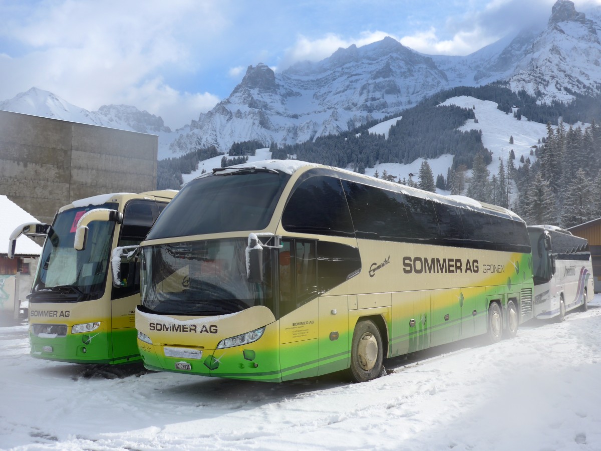 (158'285) - Sommer, Grnen - BE 26'938 - Neoplan am 11. Januar 2015 in Adelboden, Mineralquelle