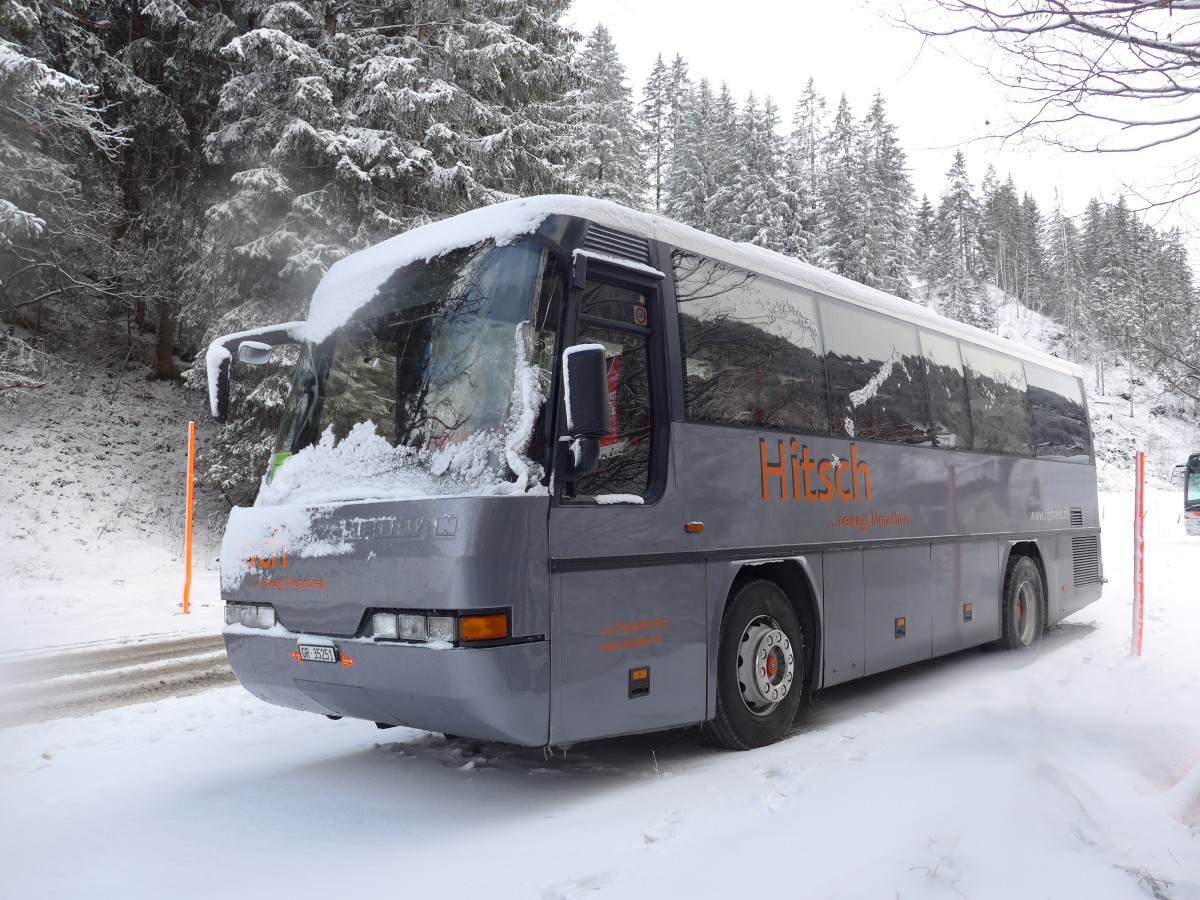 (158'307) - HPTrans, Thusis - GR 35'251 - Neoplan (ex Mabillard, Lens) am 11. Januar 2015 in Adelboden, ASB