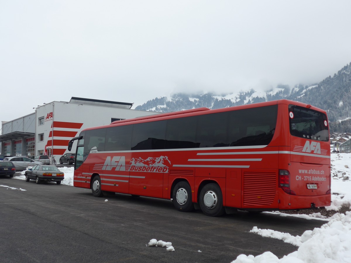 (158'473) - AFA Adelboden - Nr. 23/BE 26'709 - Setra (ex Blaguss, A-Wien Nr. 5402) am 24. Januar 2015 in Frutigen, Garage