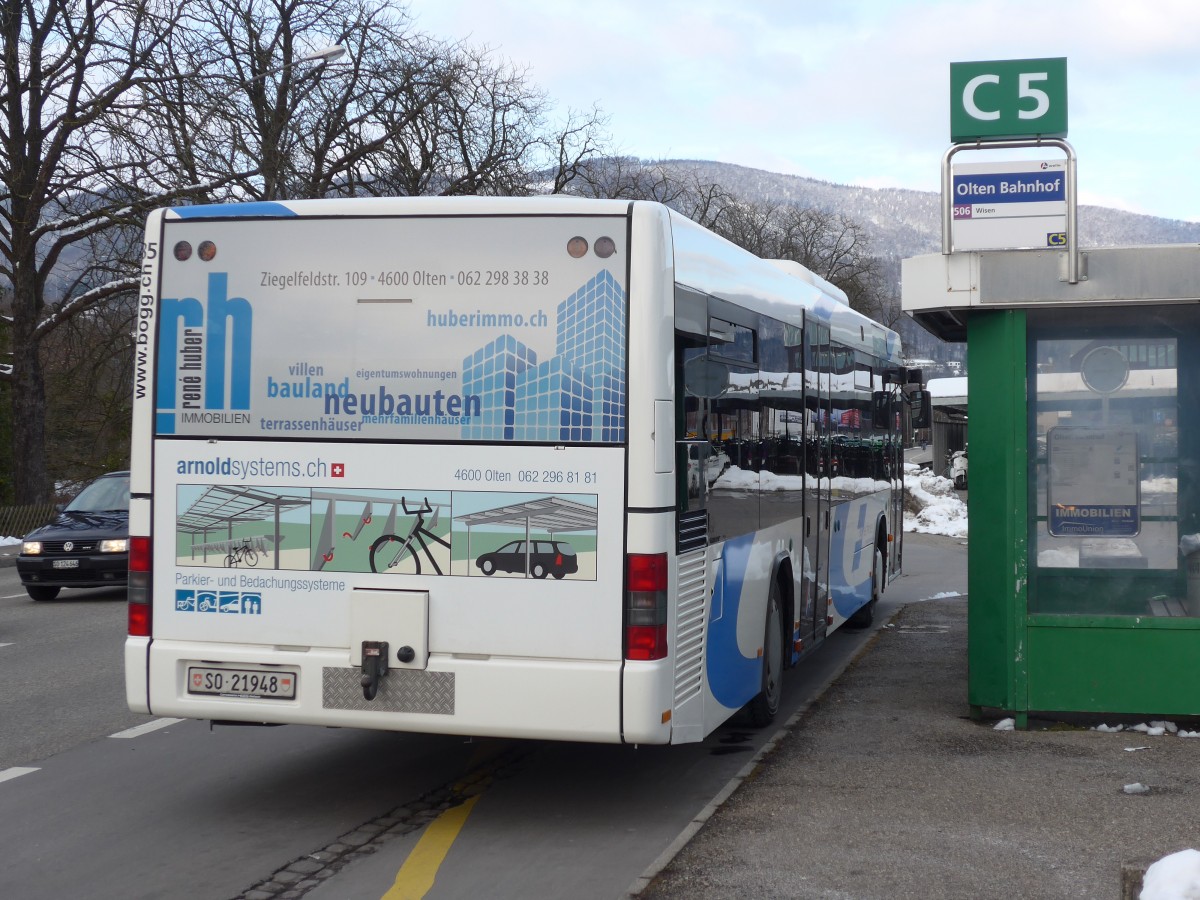 (158'628) - BOGG Wangen b.O. - Nr. 85/SO 21'948 - MAN am 4. Februar 2015 beim Bahnhof Olten