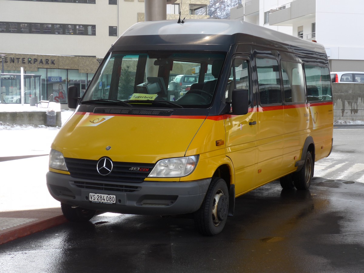 (158'777) - BUS-trans, Visp - VS 284'080 - Mercedes (ex Hutter, Eggerberg) am 15. Februar 2015 beim Bahnhof Visp