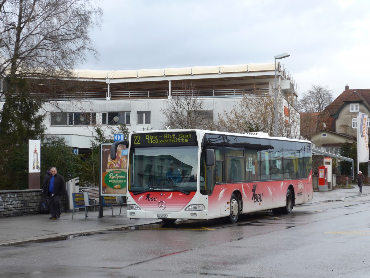 (158'999) - BGU Grenchen - Nr. 17/SO 29'435 - Mercedes am 2. Mrz 2015 beim Bahnhof Grenchen Sd