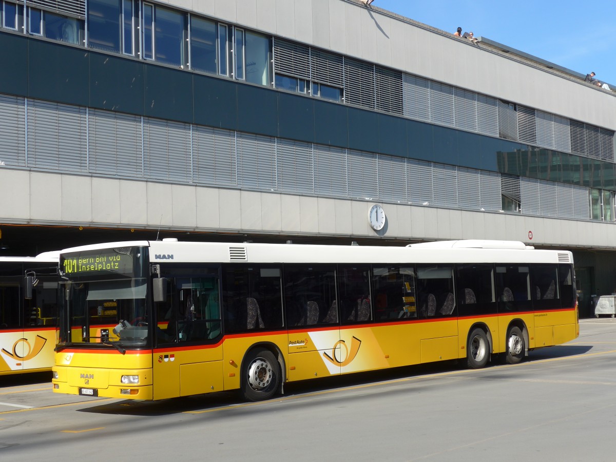 (159'029) - PostAuto Bern - Nr. 652/BE 601'342 - MAN am 9. Mrz 2015 in Bern, Postautostation