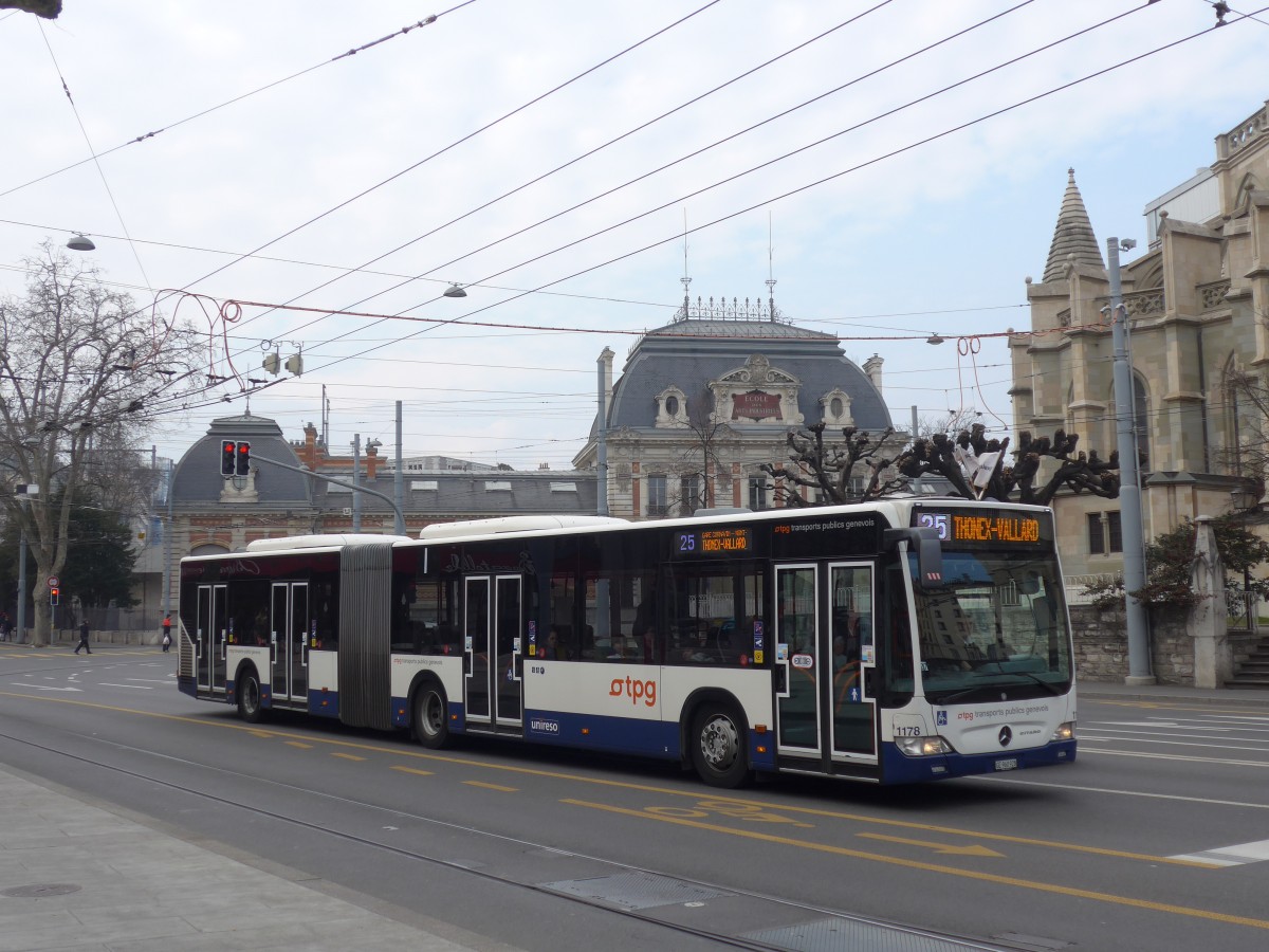 (159'152) - TPG Genve - Nr. 1178/GE 960'928 - Mercedes am 14. Mrz 2015 in Genve, Place des Vingt-Deux-Cantons