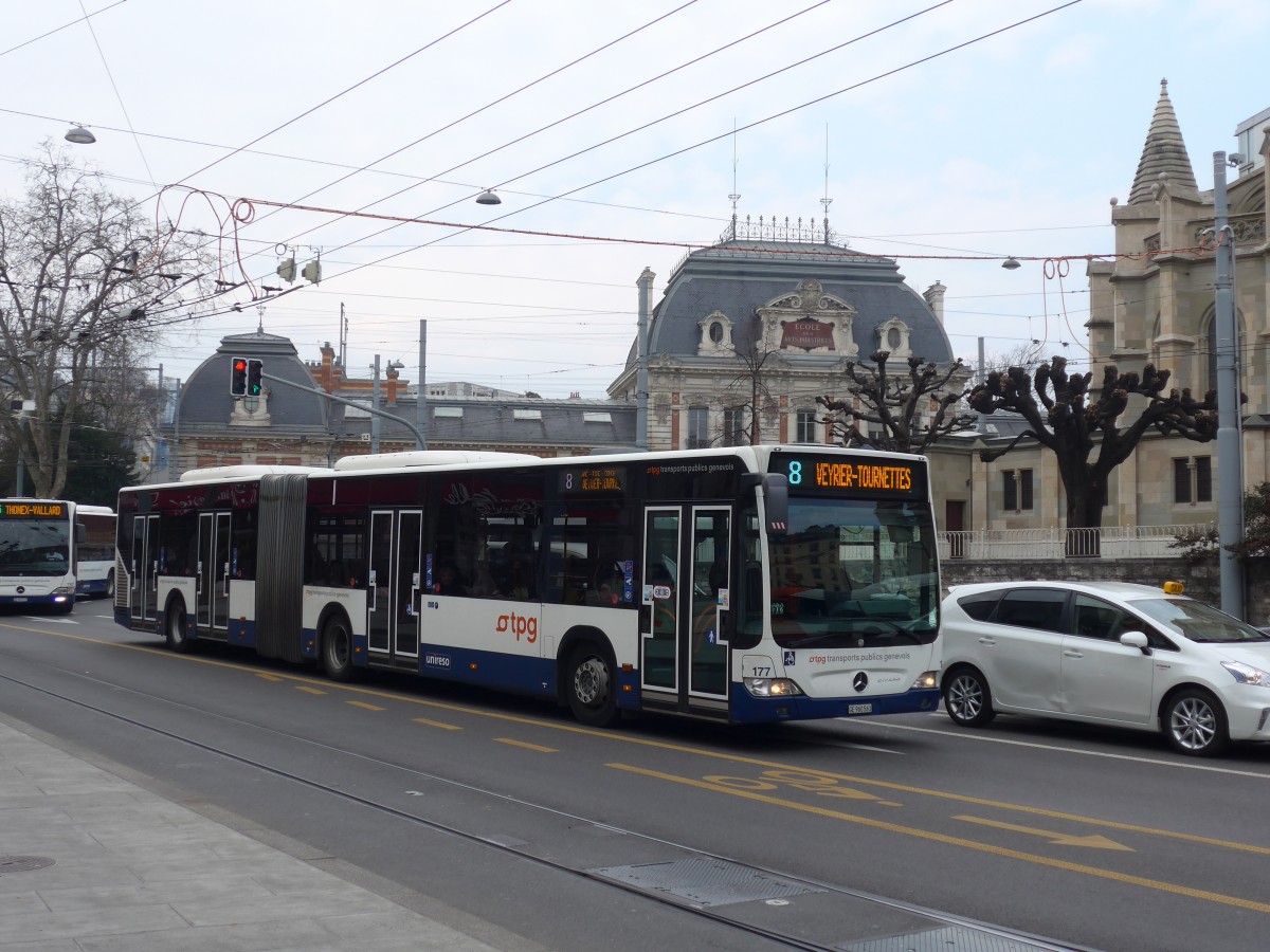 (159'162) - TPG Genve - Nr. 177/GE 960'561 - Mercedes am 14. Mrz 2015 in Genve, Place des Vingt-Deux-Cantons