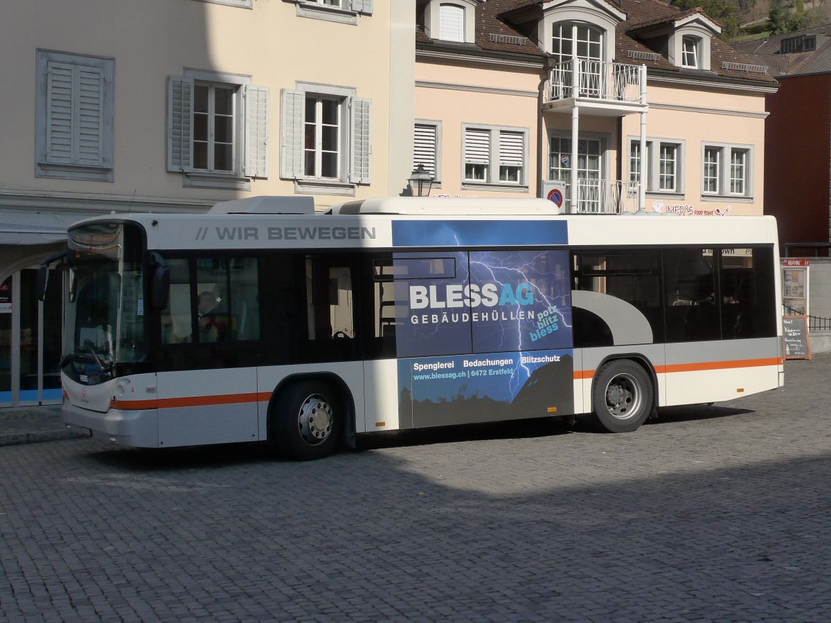 (159'288) - AAGU Altdorf - Nr. 4/UR 9234 - Scania/Hess am 18. Mrz 2015 in Altdorf, Telldenkmal