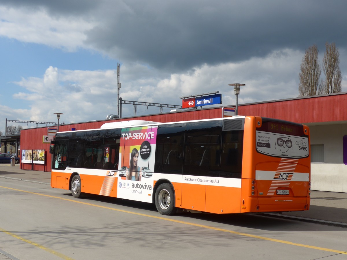 (159'478) - AOT Amriswil - Nr. 6/TG 62'894 - Neoplan am 27. Mrz 2015 beim Bahnhof Amriswil