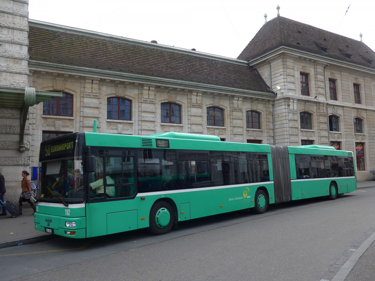(159'725) - BVB Basel - Nr. 782/BS 3282 - MAN am 11. April 2015 beim Bahnhof Basel