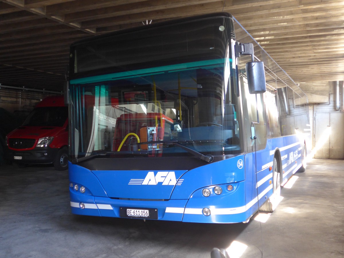 (159'924) - AFA Adelboden - Nr. 54/BE 611'056 - Neoplan (ex VBZ Zrich Nr. 243) am 12. April 2015 im Autobahnhof Adelboden